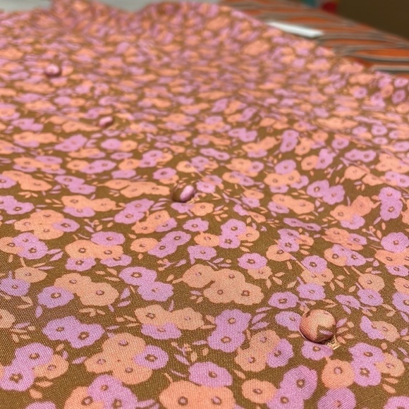 NWT BP Dress 1X Pink Floral Purple Button Front Tank Skater Grunge Babydoll - Picture 12 of 13